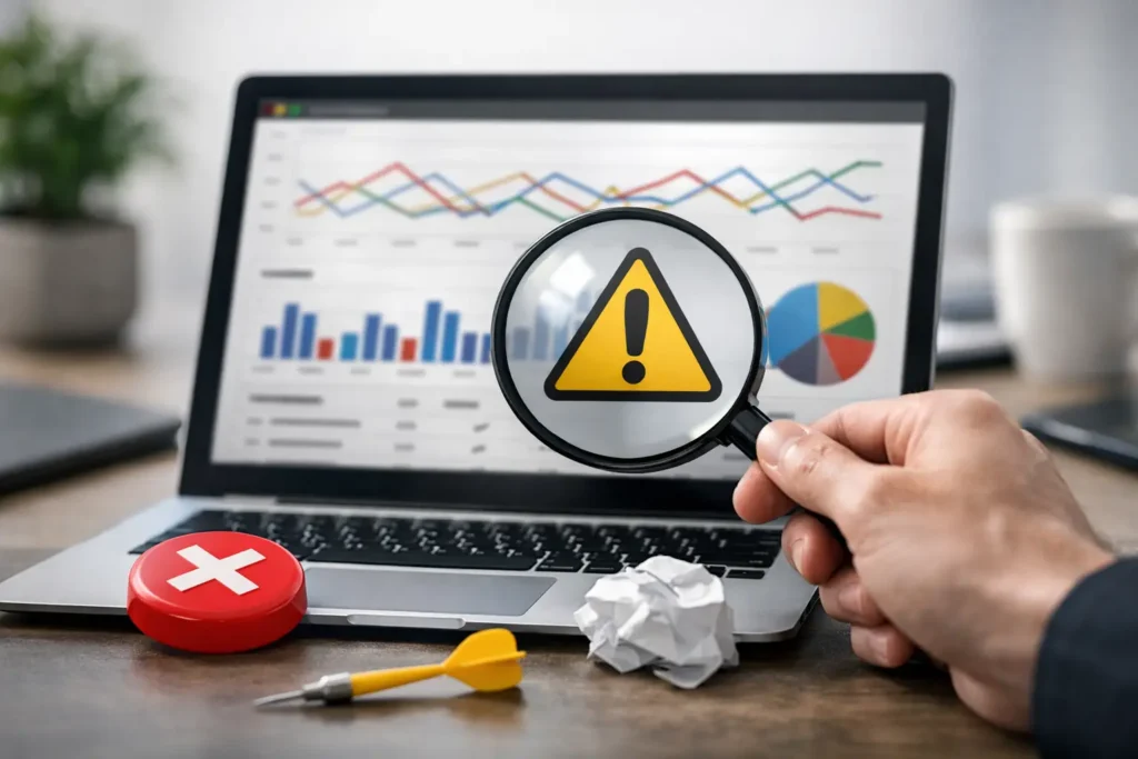 10 errores comunes en Google Ads