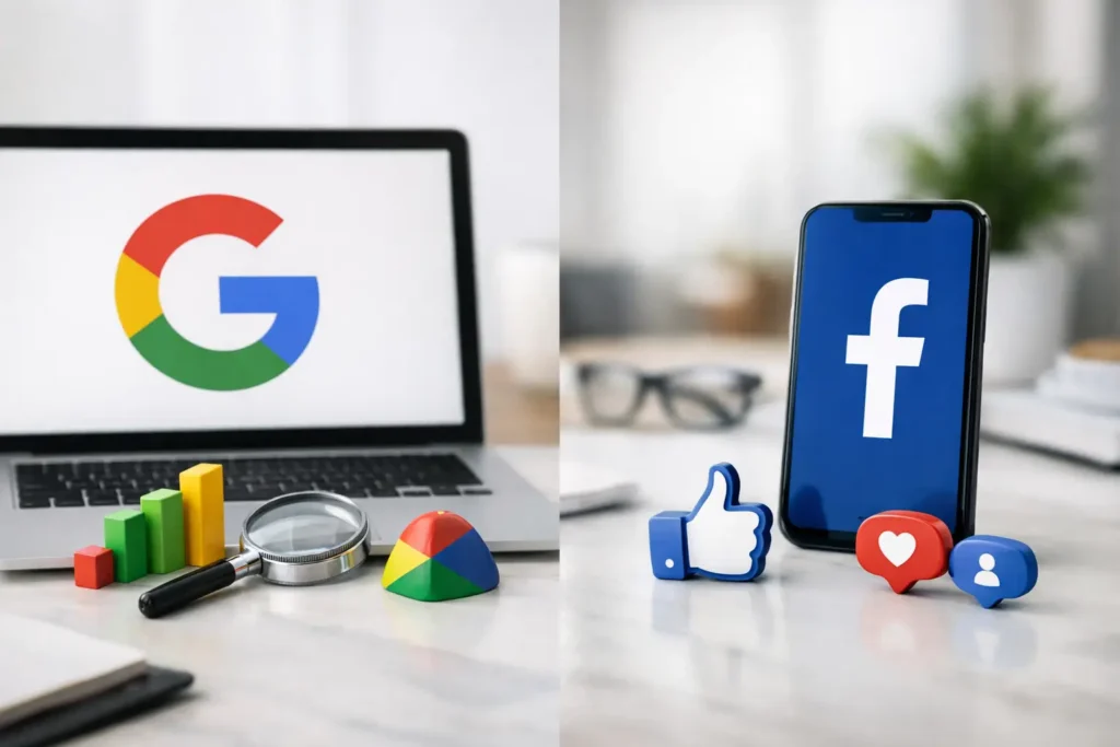 Google Ads vs Facebook Ads: cuál conviene